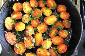 Garlic & Herb Duck Fat Baby Potatoes