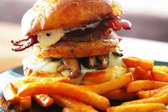 Bacon Mushroom Swiss burger recipe