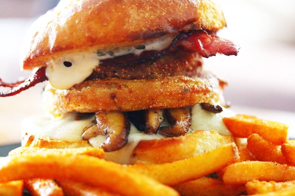 Bacon Mushroom Swiss burger recipe