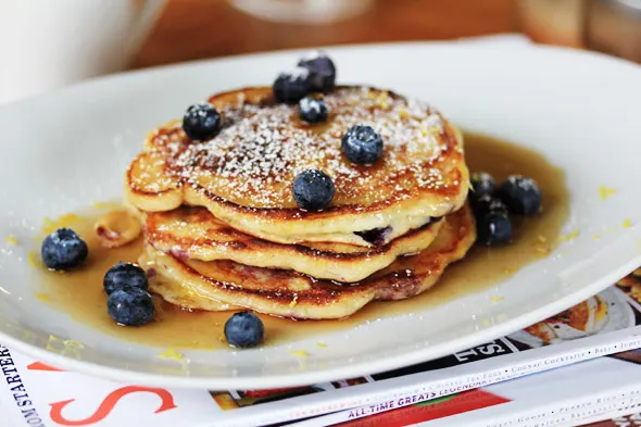 Buttermilk Blueberry and Lemon Pancakes | CarnalDish