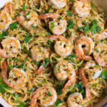 Aglio Cacio e Pepe with Shrimp