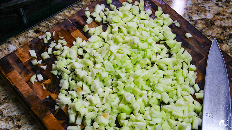 chopped granny smith apples