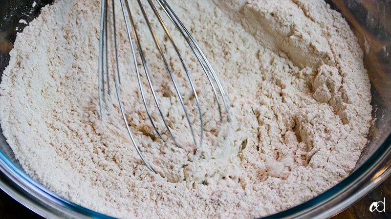 mixing the dry ingredients