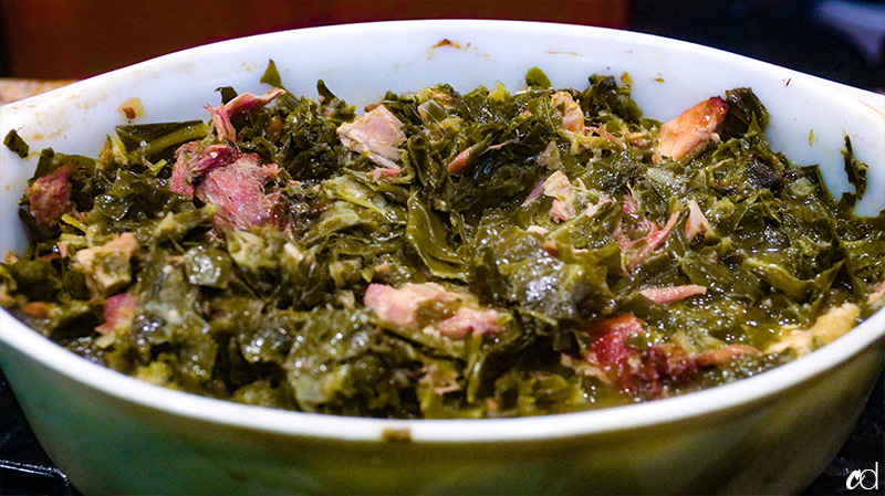 Back To Organic – Slowly Cooked Collard Greens in Garlic, Butter, and Smoked  Turkey