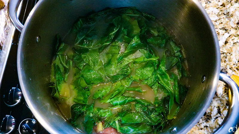 Back To Organic – Slowly Cooked Collard Greens in Garlic, Butter, and Smoked  Turkey