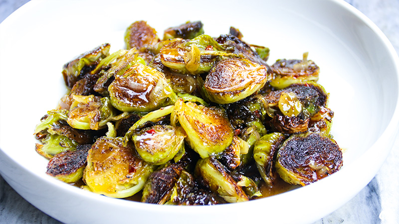 Miso Honey Brown Butter Brussel Sprouts