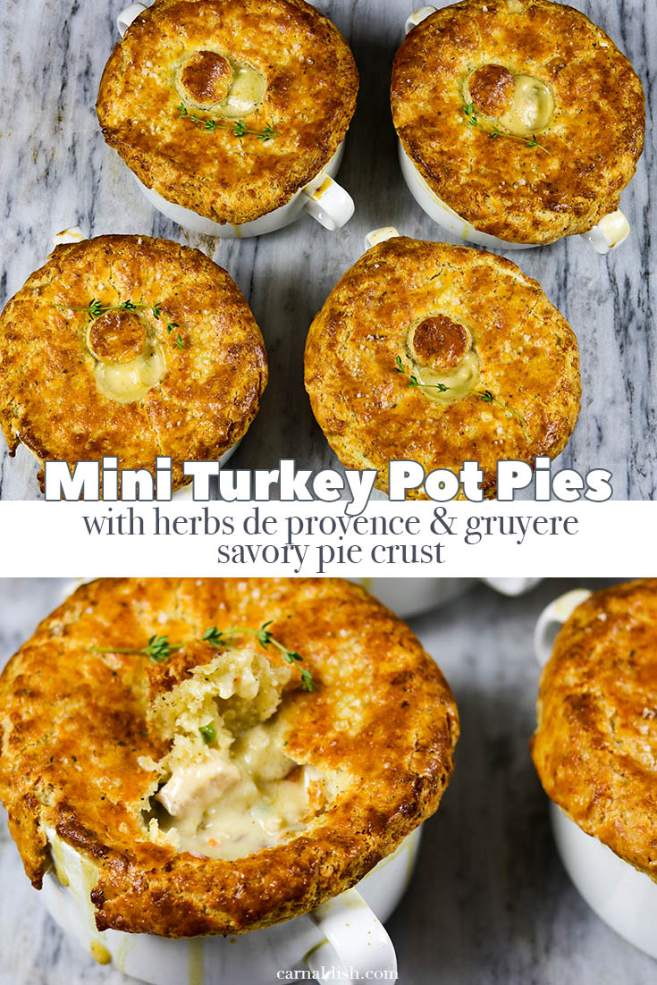 Mini Leftover Turkey Pot Pies - CarnalDish