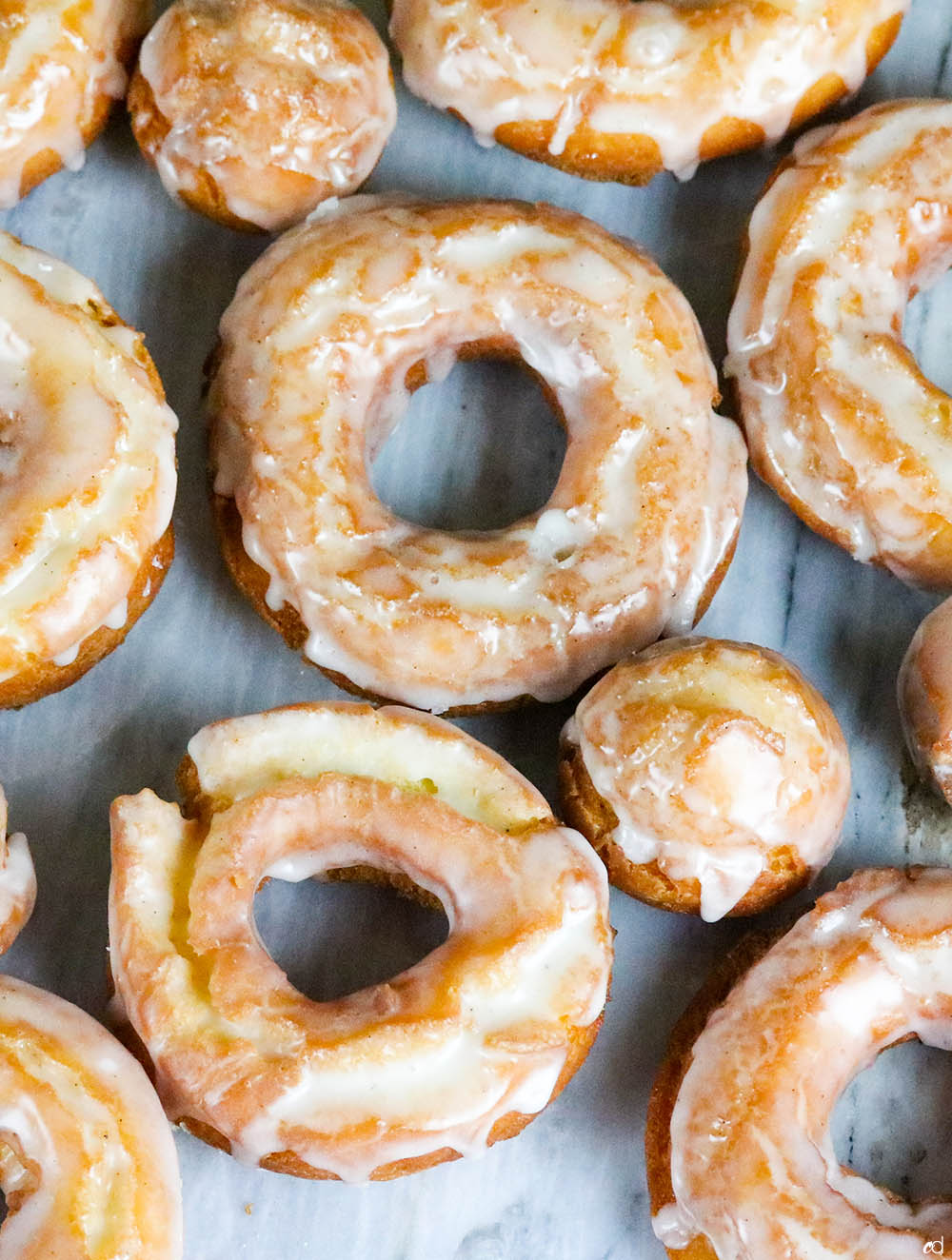 Old-Fashioned Sour Cream Donuts with Vanilla Glaze - CarnalDish