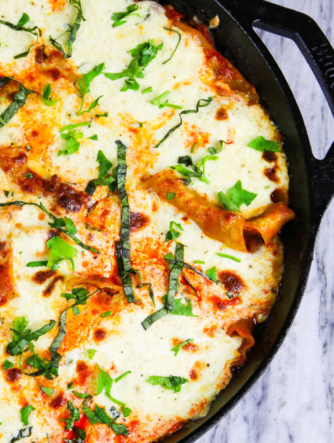 Easy Weeknight Skillet Lasagna | CarnalDish