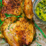 Weeknight Roast Chicken with Garlic and Herb Butter Sauce