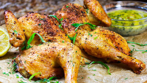 Weeknight Roast Chicken with Garlic and Herb Butter Sauce | CarnalDish