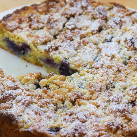 Sour Cream Blueberry Crumb Cake | Keto and Low Carb | CarnalDish