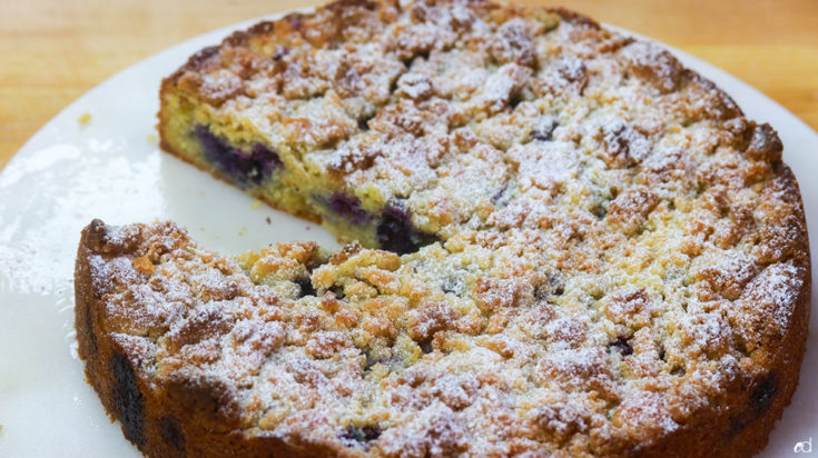 Sour Cream Blueberry Crumb Cake 