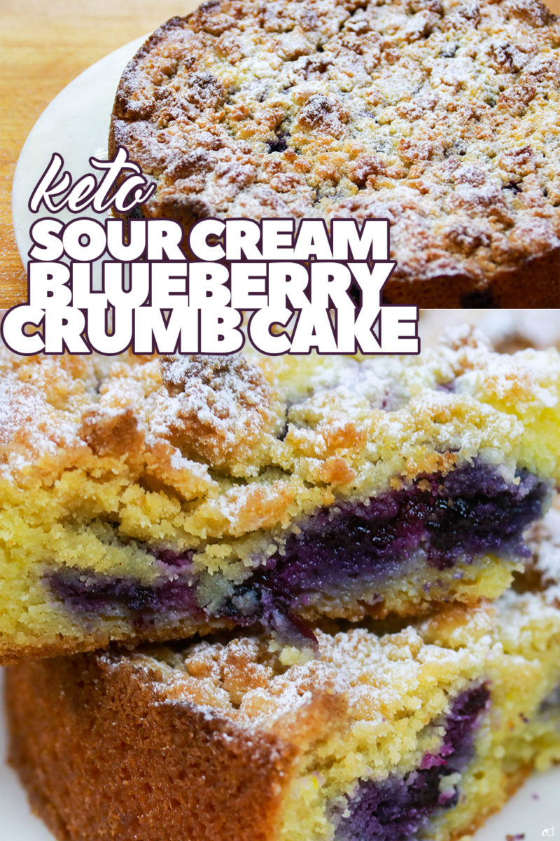 Sour Cream Blueberry Crumb Cake | Keto and Low Carb - CarnalDish