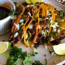 Beef Birria Quesa Tacos With Consome-image